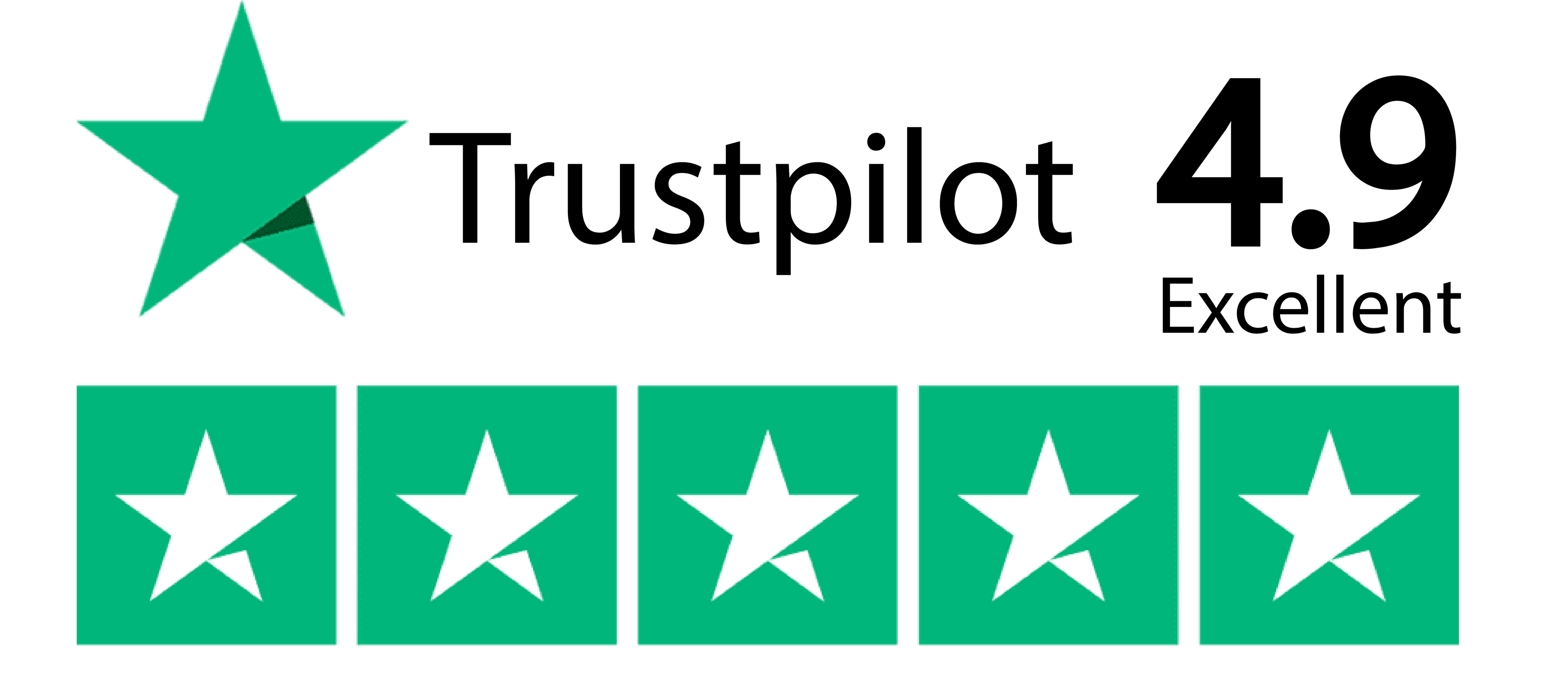 Trustpilot Excellent Rating — 4.9 Stars